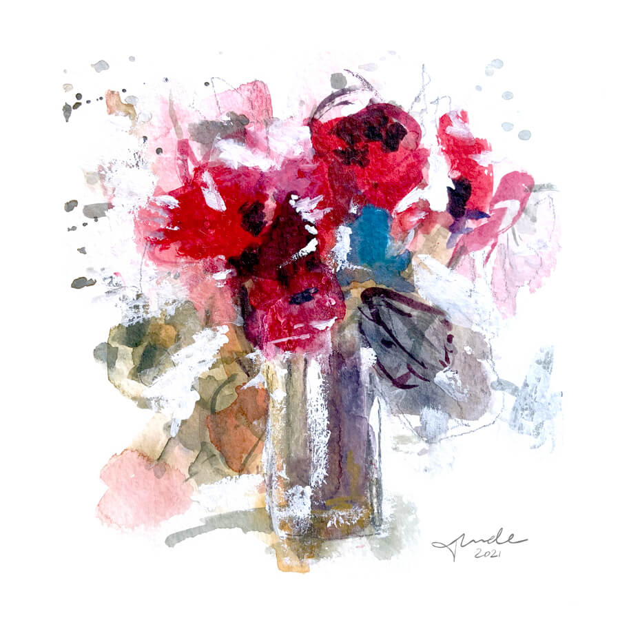 Flower Bouquet With Poppies