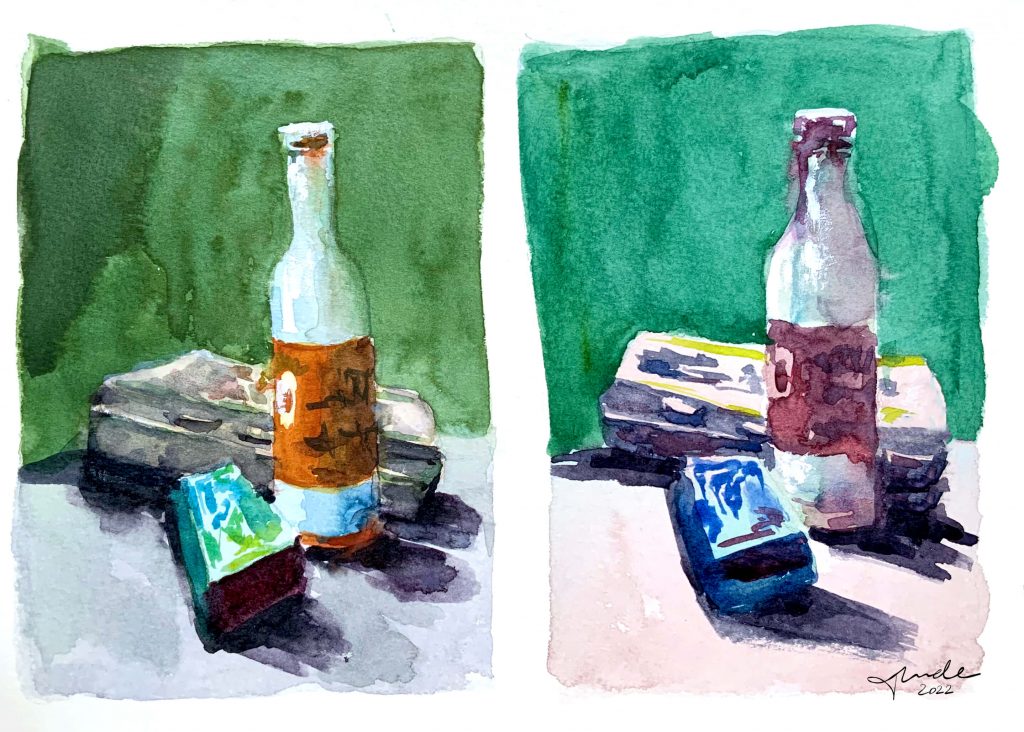 Still Life with Juice, Egg Box, Cream Cheese - Tunde Szentes