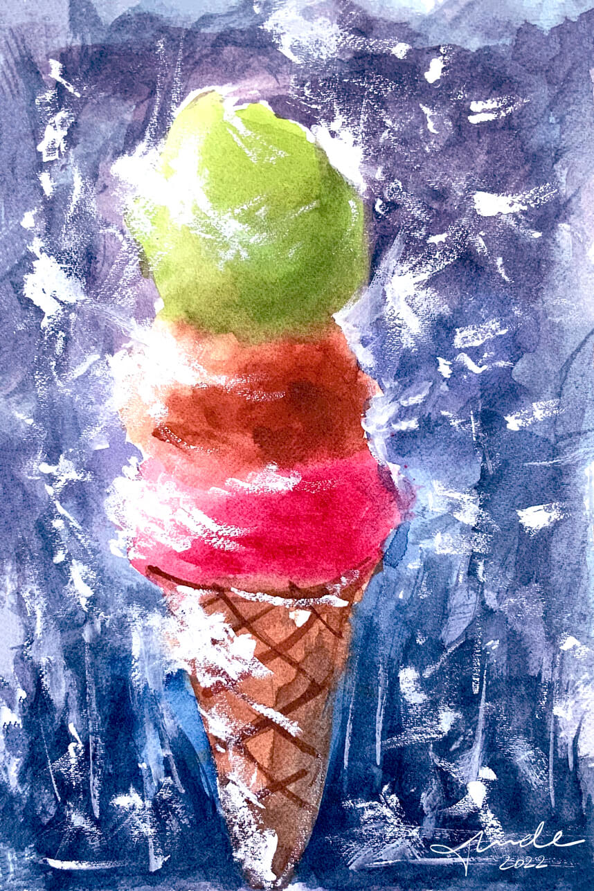 Ice Cream in a Cone by Tunde Szentes