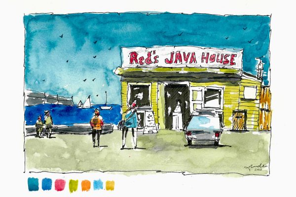 Red's Java House Sketch by Tunde Szentes