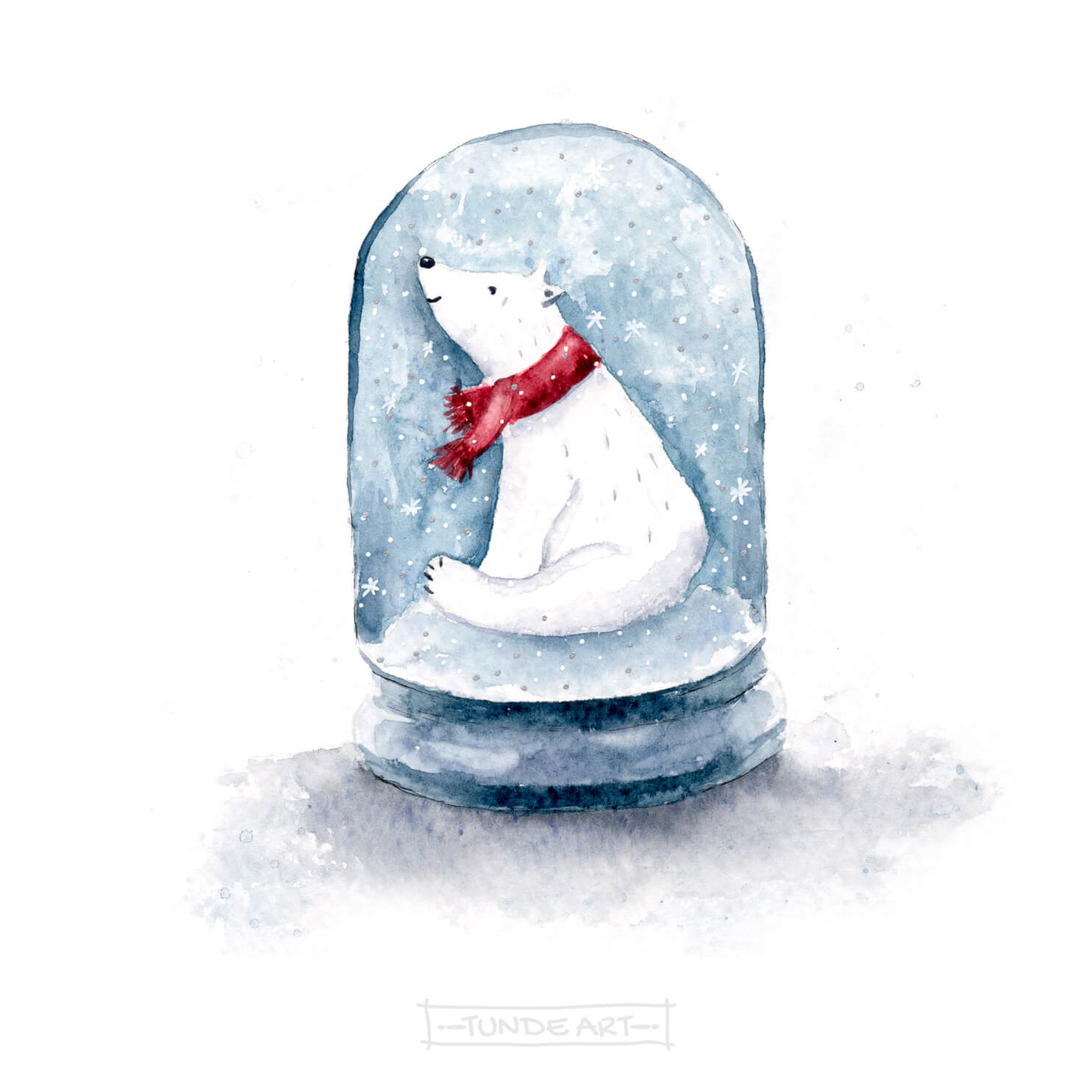 Polar Bear in a Snow Globe by Tunde Szentes