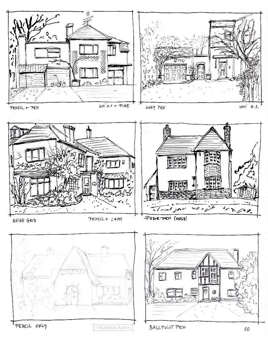 House Sketches in Cambridge by Tunde Szentes