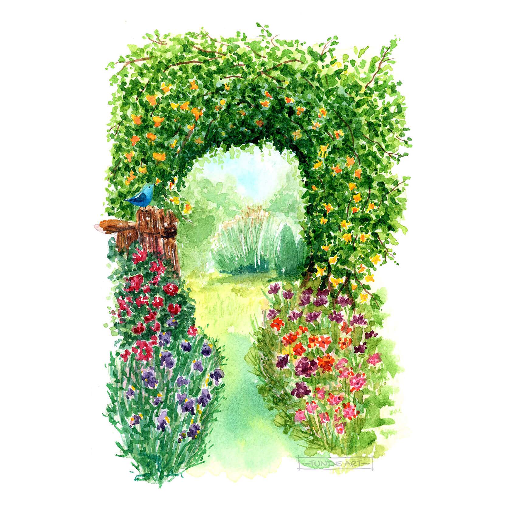 Secret Garden Gate by Tunde Szentes