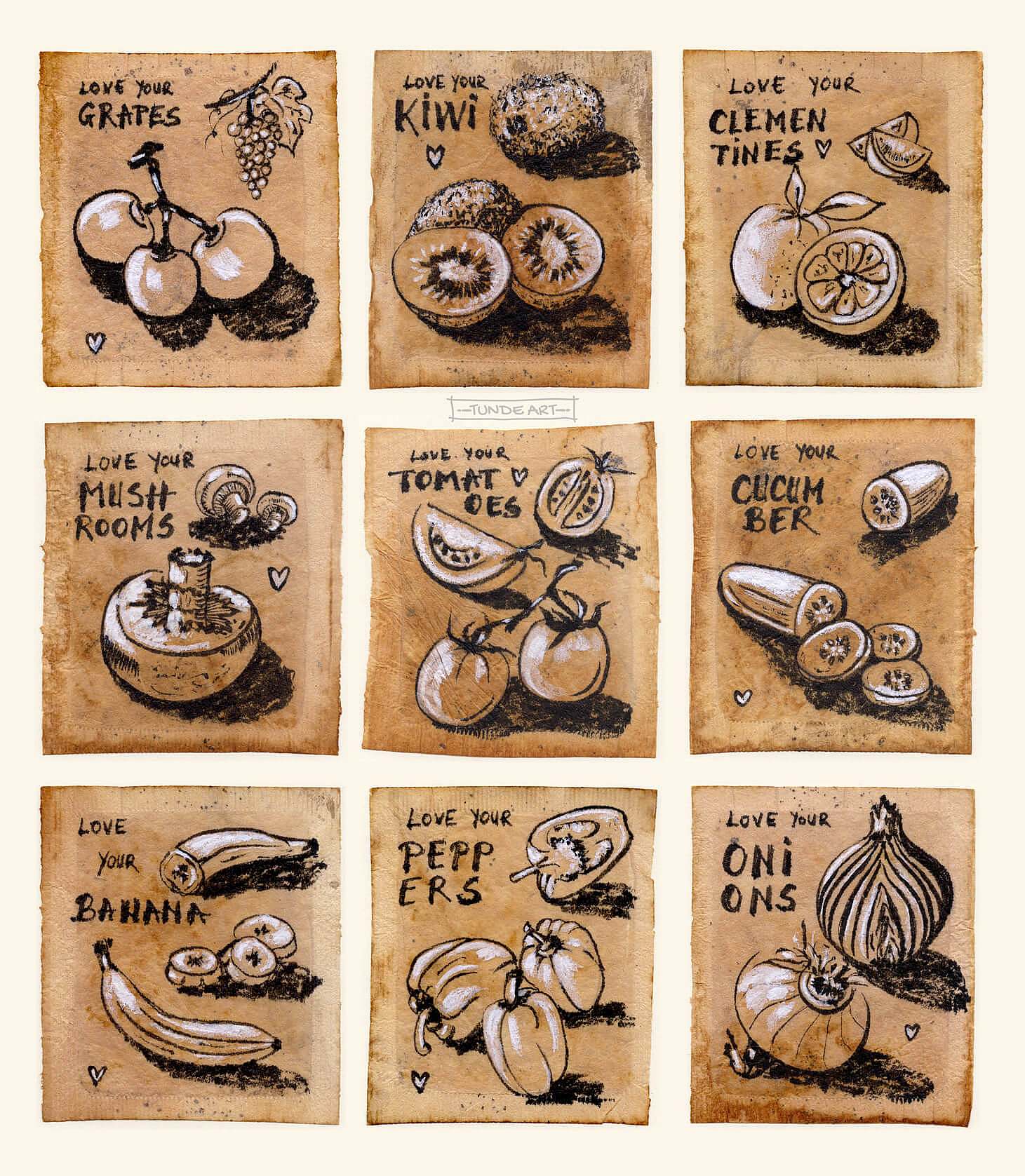 Tea Bags with Fruits and Vegetables by Tunde Szentes