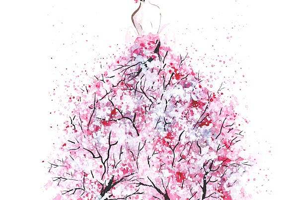 Woman Cherry Blossom by Tunde Szentes
